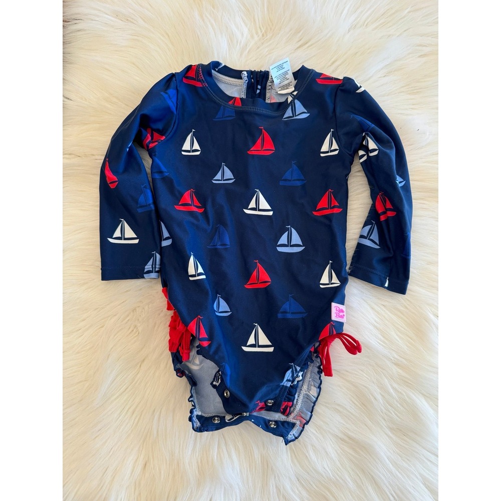 Ruffle Butts 18-24m sailboat‎ swim suit EUC